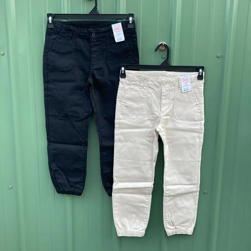 Girls' Stretch Woven Jogger Pants Jeans 2-Pack Size L 10/12